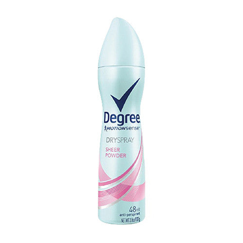 Degree MotionSense Anti-Perspirant Dry Spray, Sheer Powder, Women - 3.8 oz